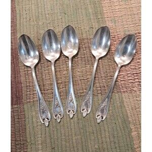 Antique 1911 Old Colony 1847 Rogers Brothers XS Triple Set Of Five Tablespoons